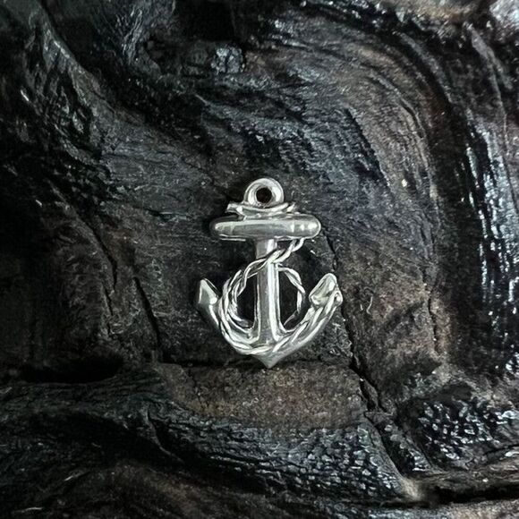 Vintage Jewelry - Vintage JMF Sterling Silver Charm Anchor Nautical Safety Reliability Stability
